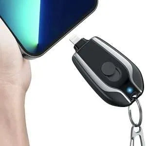 "Keychain Emergency Power Bank with Lightning"