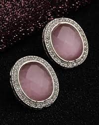 "Pastel Pink Zircon Studs"